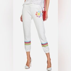 Lauren Moshi Alana Skull Flower Joggers Small